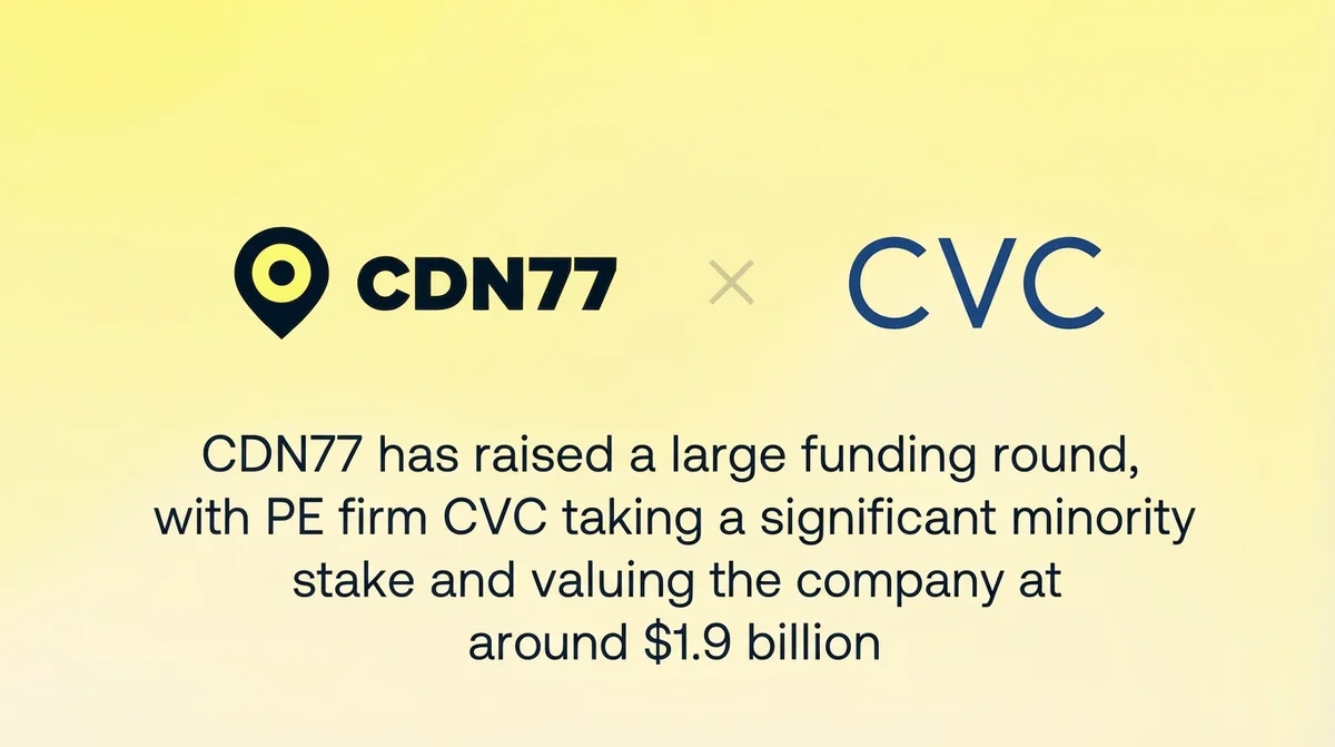 CDN77 Raises Large Funding Round Valuing Company at Around $1.9 Billion