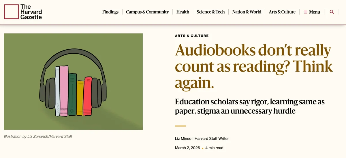 Science Confirms Audiobooks Count as Reading, Despite Doubt