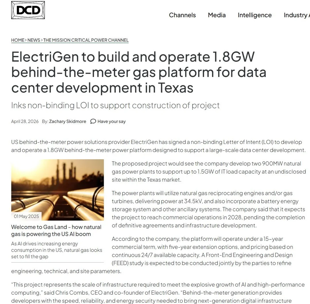 Data Centers Now Rely on Massive New Fossil Power