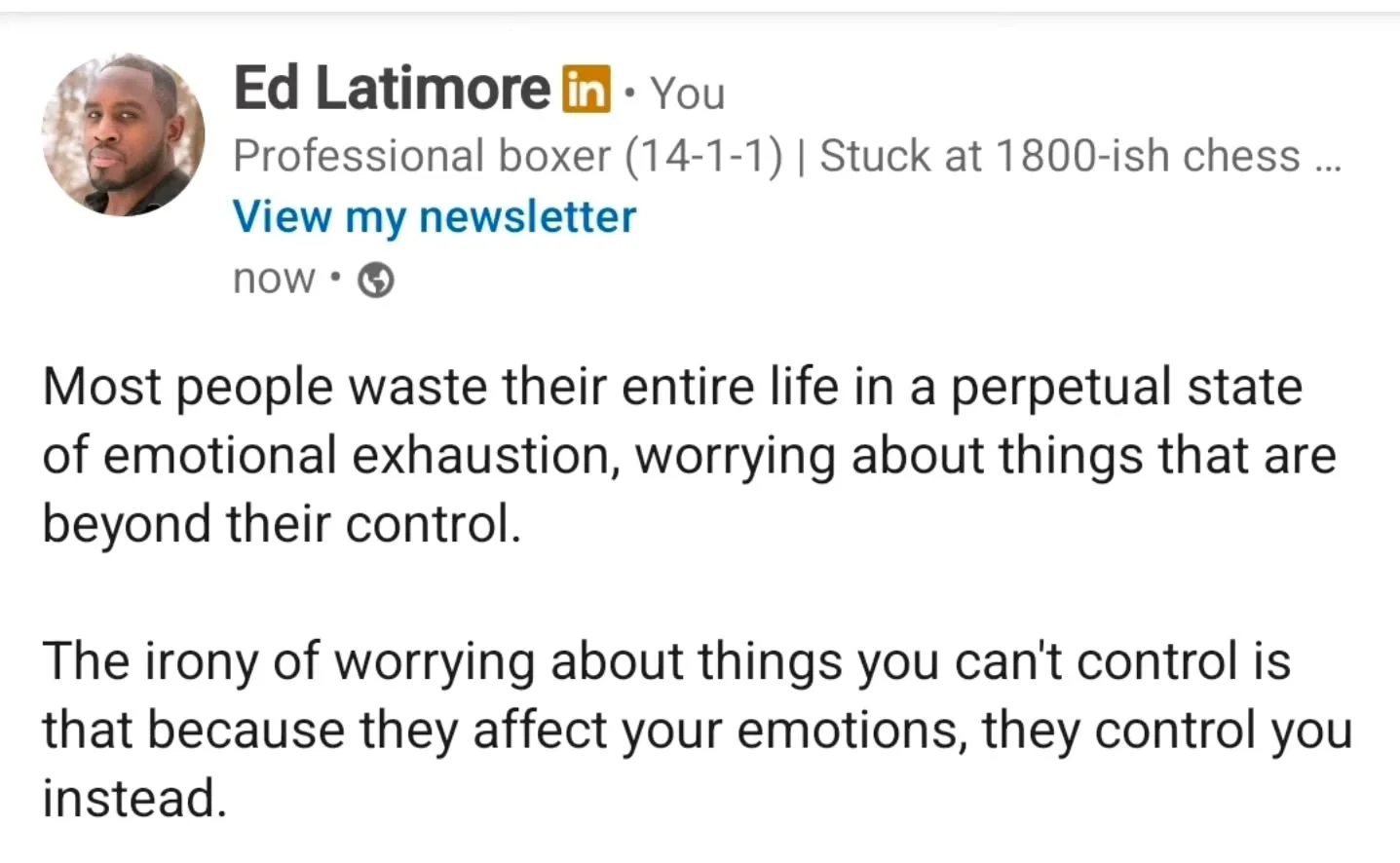 Master What You Can, Avoid Futile Effort
