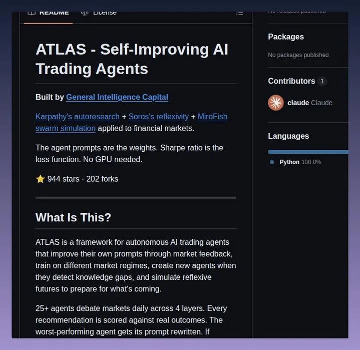 Free Open‑Source Self‑Improving Trading AI Library Released