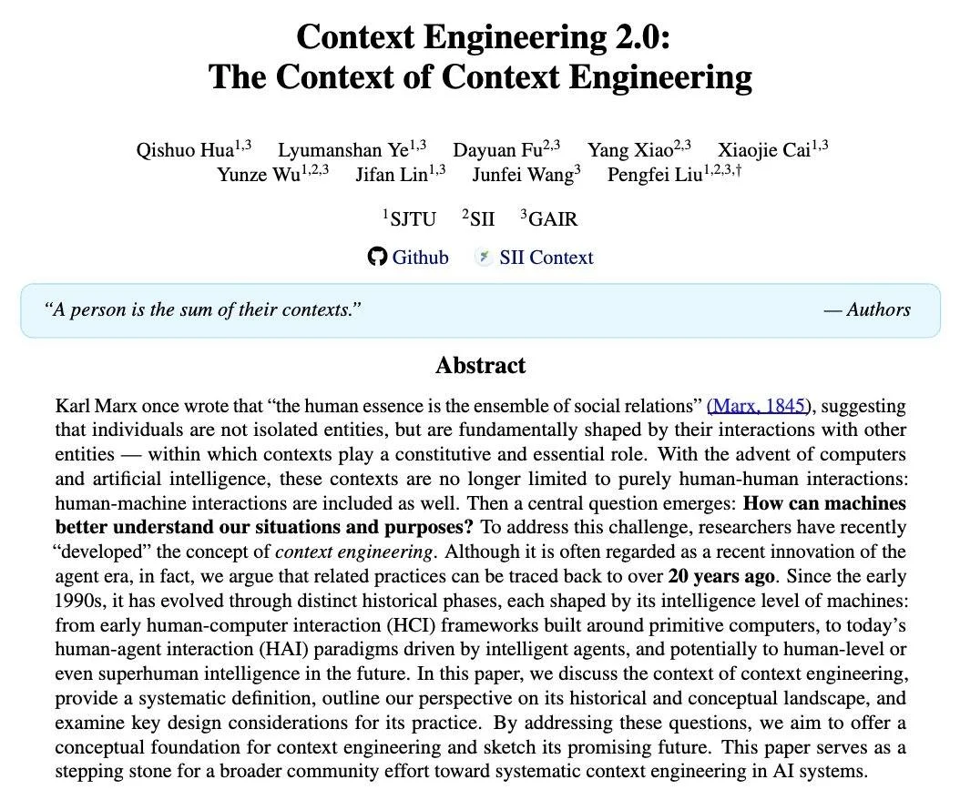 Context Engineering 2.0 Redefines Human‑AI Interaction