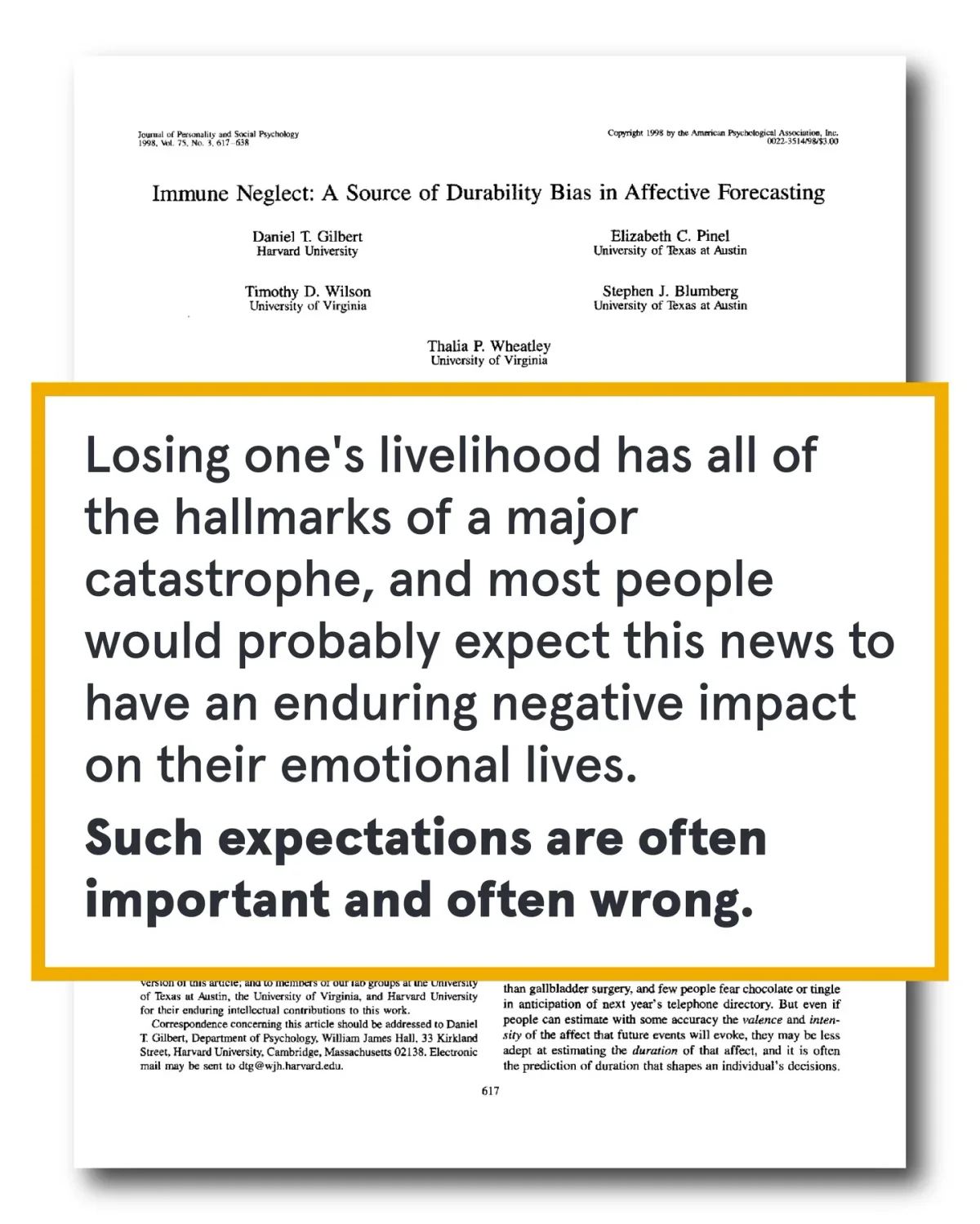 We Overestimate Bad Events; Recovery Happens Faster
