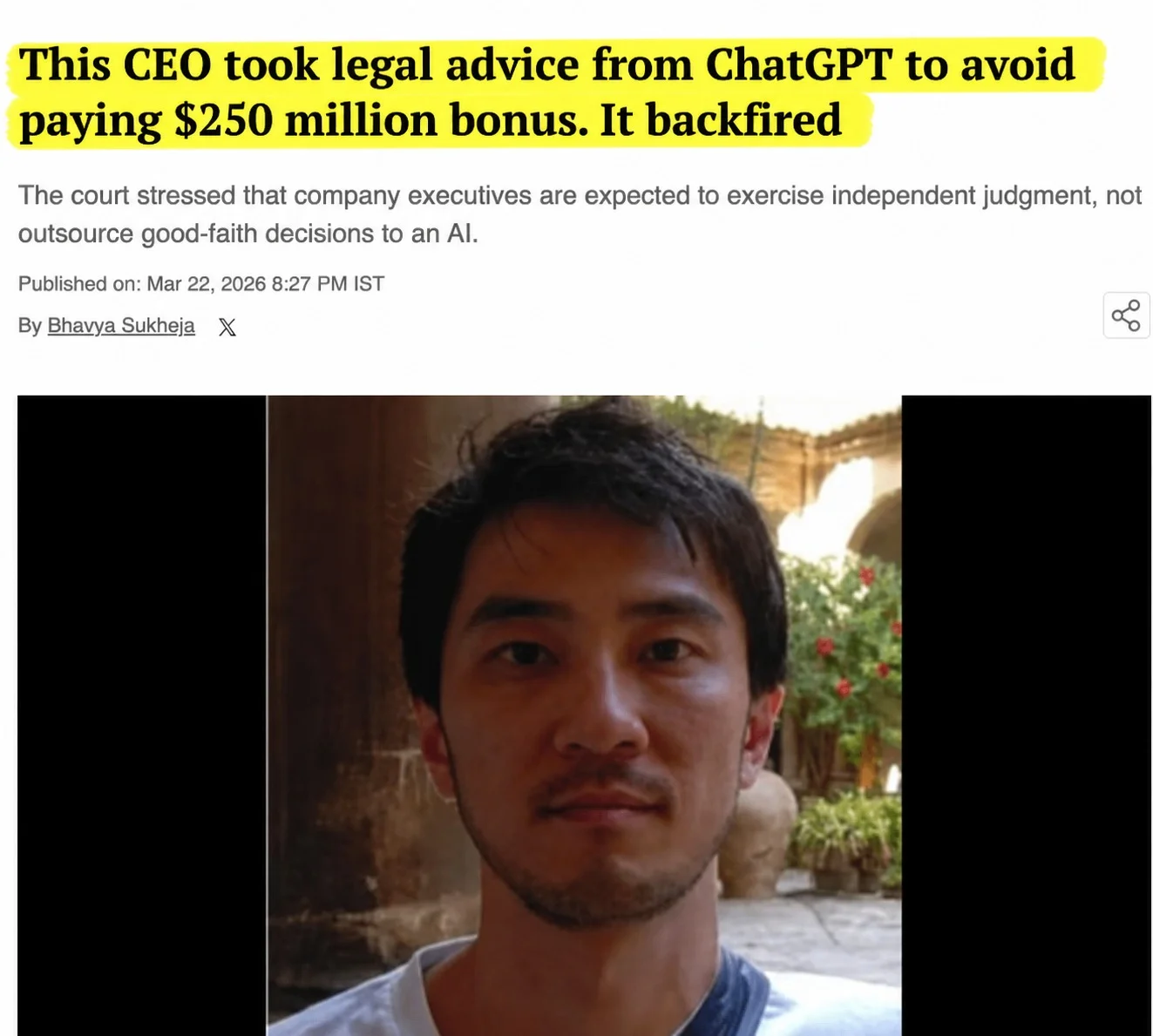 CEO's ChatGPT Gamble Costs $250M Acquisition