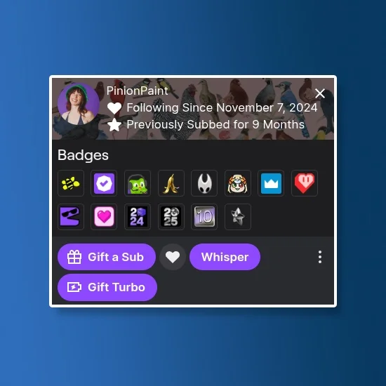 Twitch Tests New “Gift Turbo” Button on Usercards