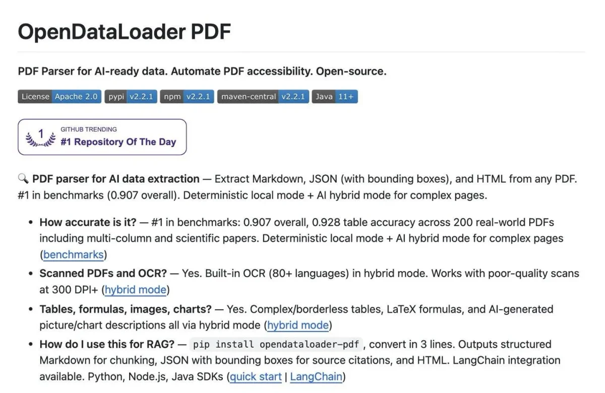 OpenDataLoader PDF: Trending Parser Boosts RAG Pipelines