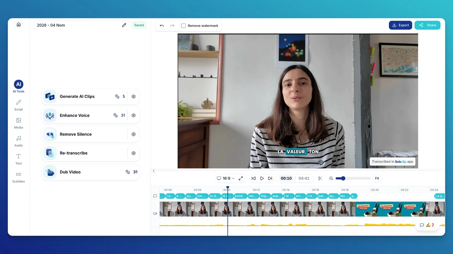 New Subclip App UI Delivers Massive Tool Upgrade