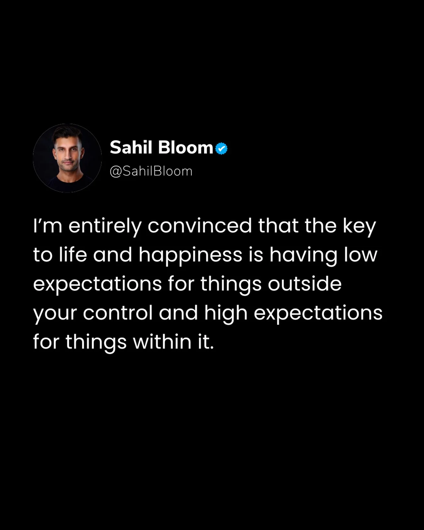 Control What You Can, Adjust Expectations Accordingly