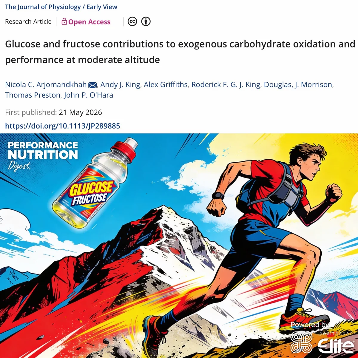 Glucose‑Fructose Blend Boosts Altitude Running Performance