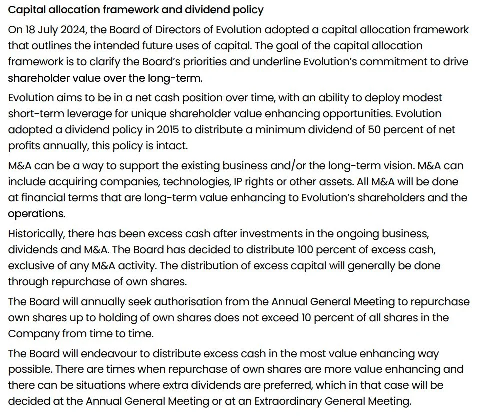 EVO Allocates All Excess Cash to Share Buybacks