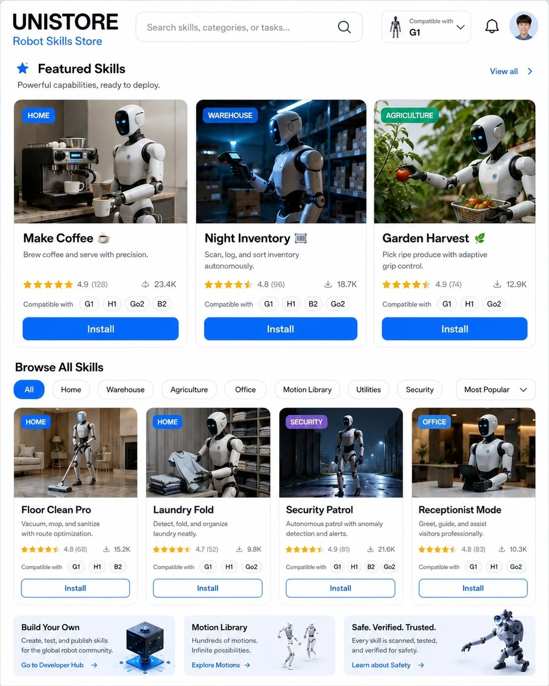 Unitree's UNISTORE Turns Robots Into App‑Driven Platforms