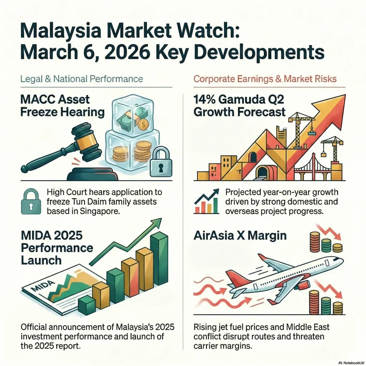 Corporate Updates: Asset Freeze, Earnings, Investment Review, Margin Strain