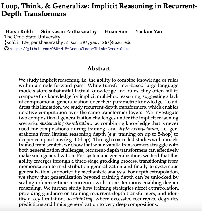 Looped Transformers Enable Implicit Reasoning and Broad Generalization