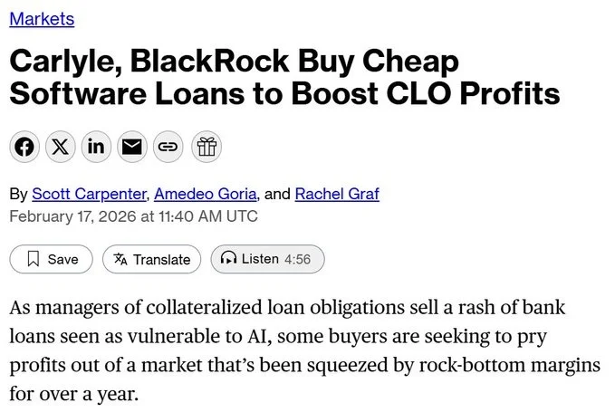 CLOs Bet on Yield While AI Threatens Software Holdings