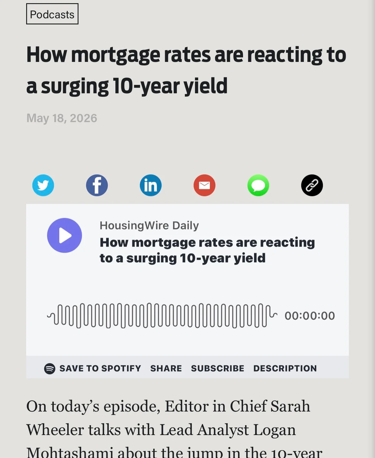 Rising Yields Drive Spike in Mortgage Rates