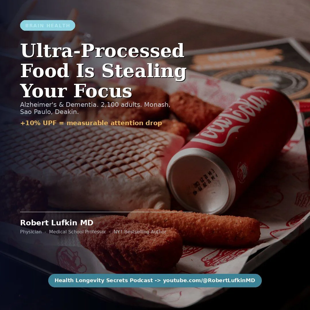 Ultra-Processed Foods Cut Attention by Measurable Margins