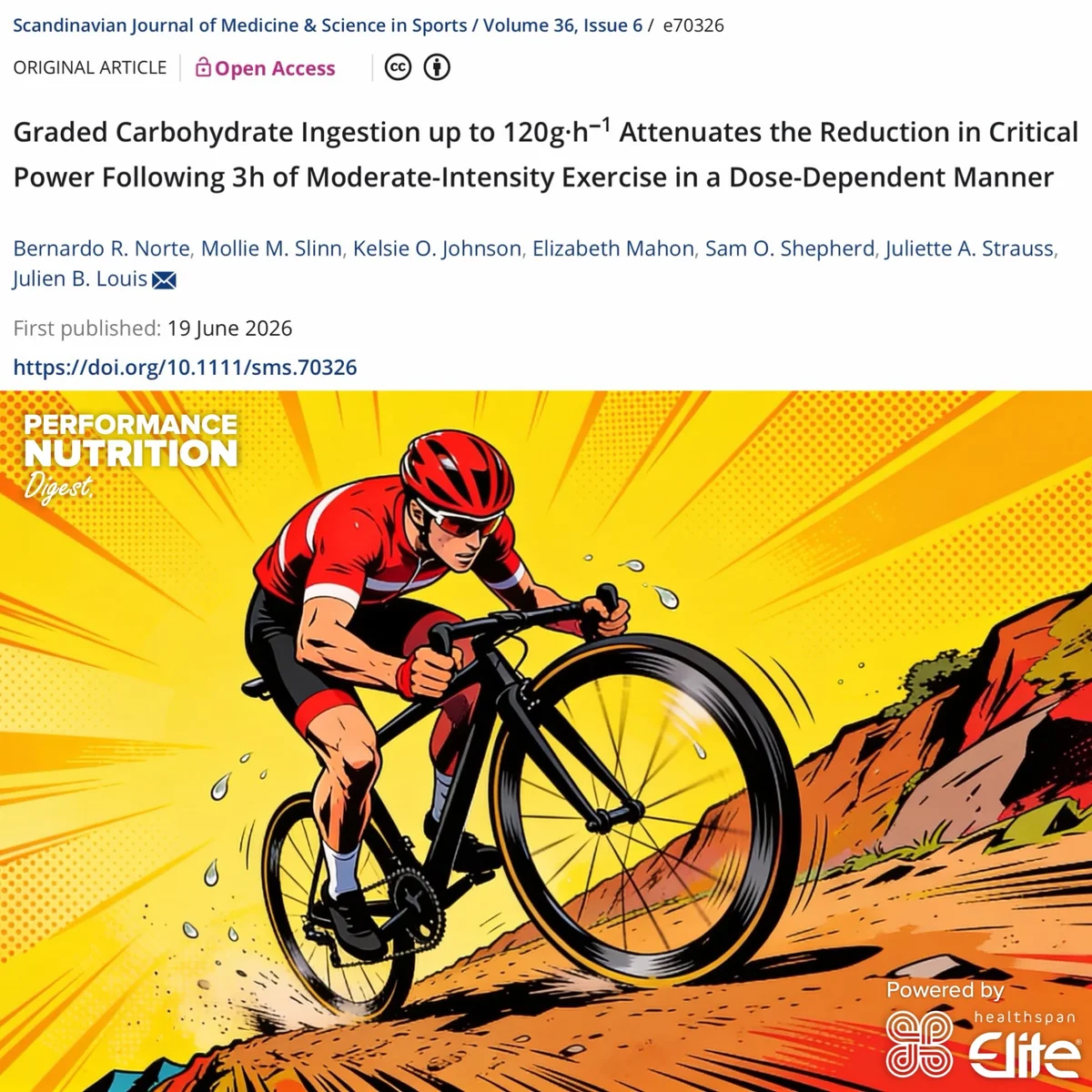 120 G/Hr Carbs Preserve Power in Fatigued Cyclists