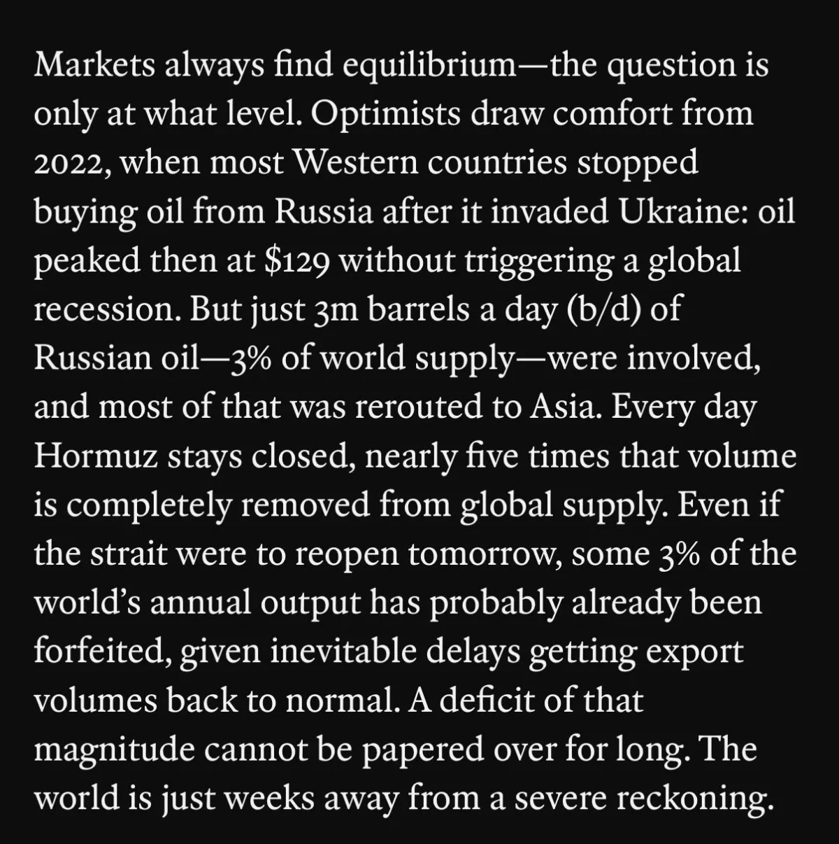 Oil Crisis Deepens: Shrinking Stocks Guarantee Higher Prices