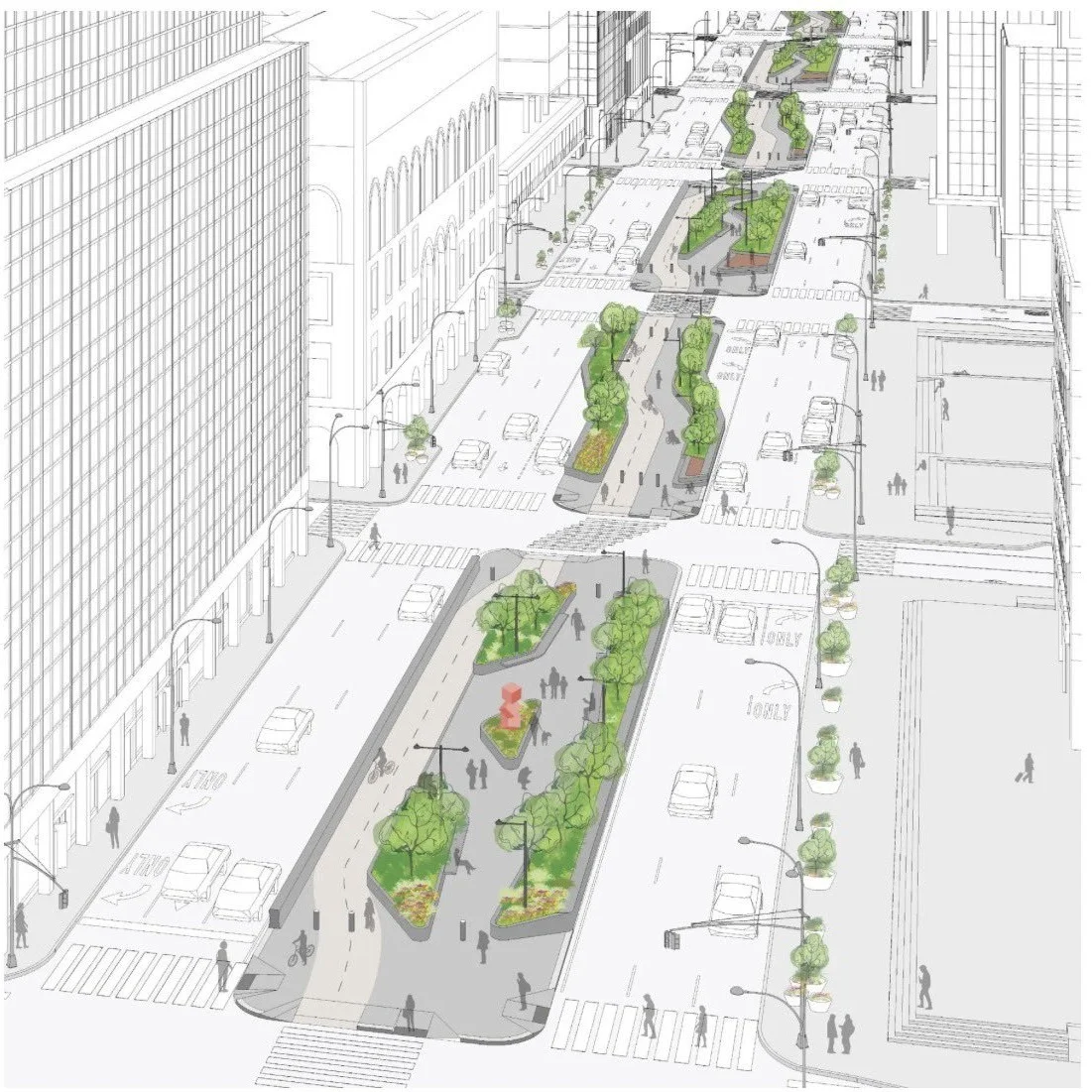 Reviving Park Avenue’s Median: Park and Bike Lanes Return