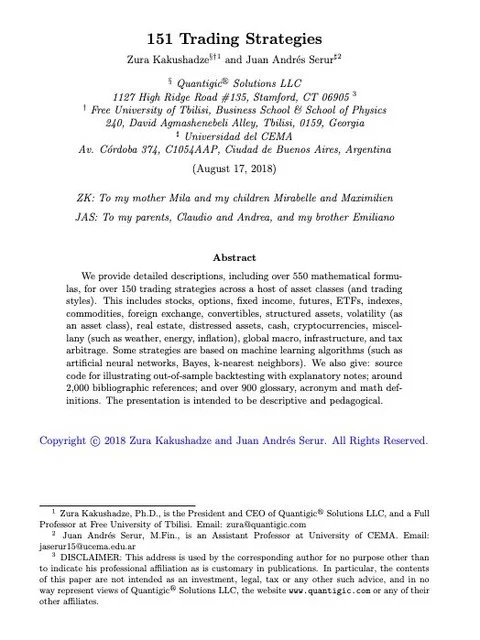 All Hedge Fund Algorithms Revealed in 151 Strategies