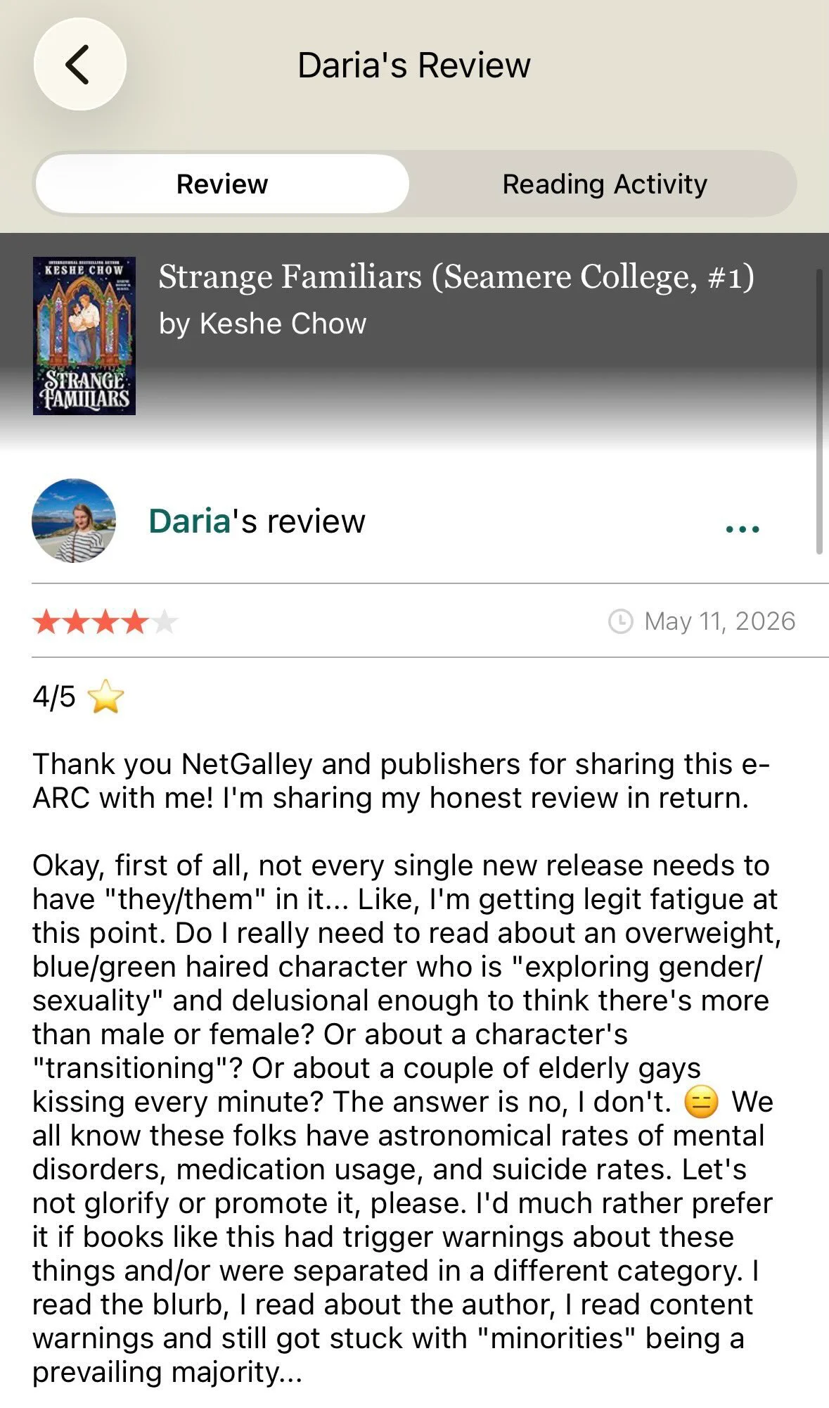 Seeking Netgalley-Wide Flag for Discriminatory Reviewer Content