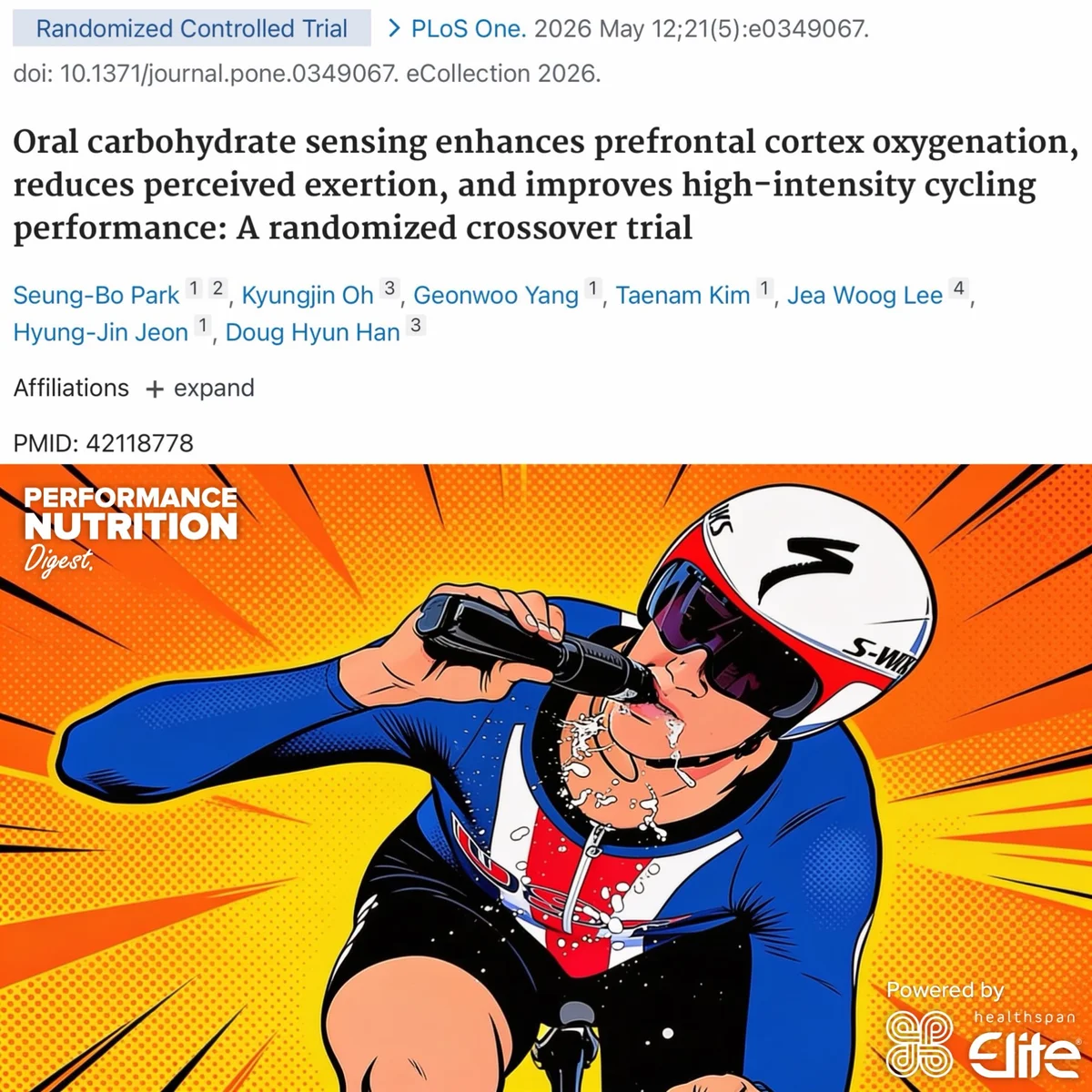 Carb Mouth Rinse Boosts Brain Oxygenation in Cyclists