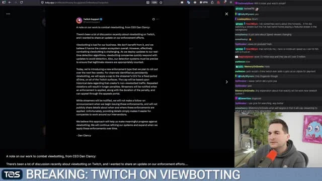 Viewbot Crackdown Unlikely to Hurt Creators, Says Streamer