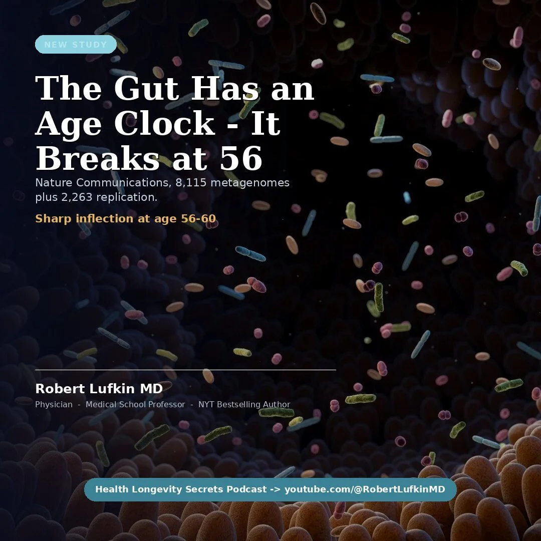 Gut Microbiome Ages, Shifts Dramatically at 56