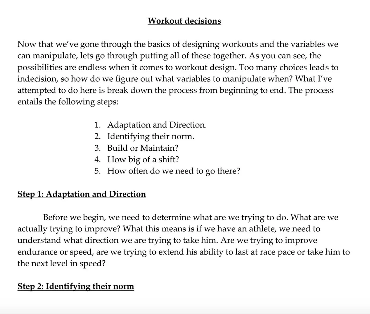 Design Creative Workouts That Trigger Desired Adaptations