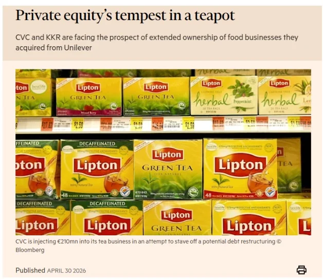 CVC Pumps €210M Into Tea Amid Falling Demand