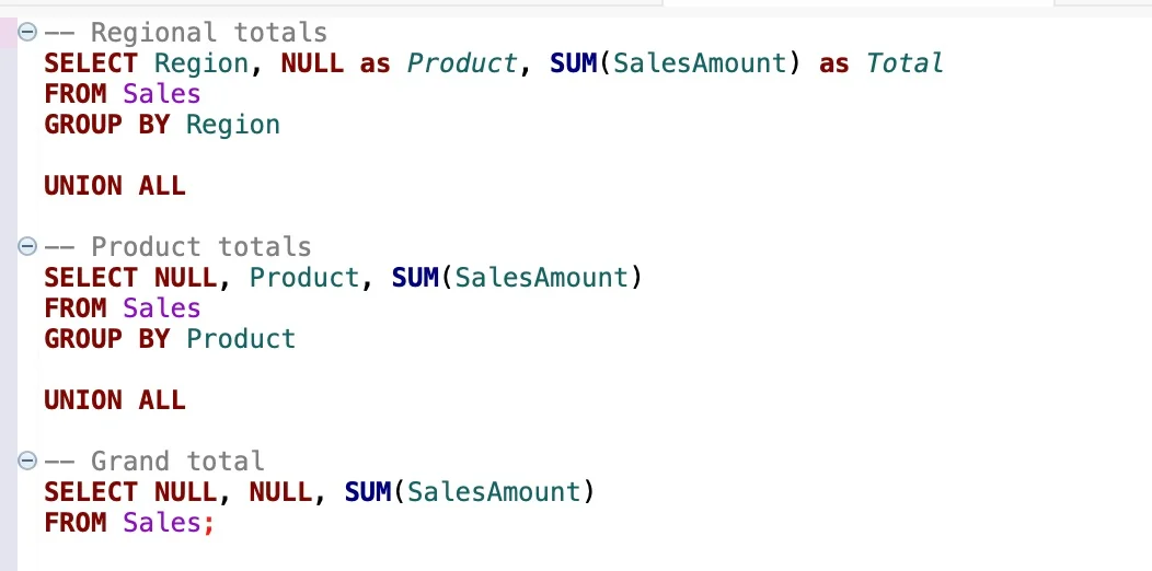 Replace UNION ALL with GROUPING SETS for Faster Aggregations