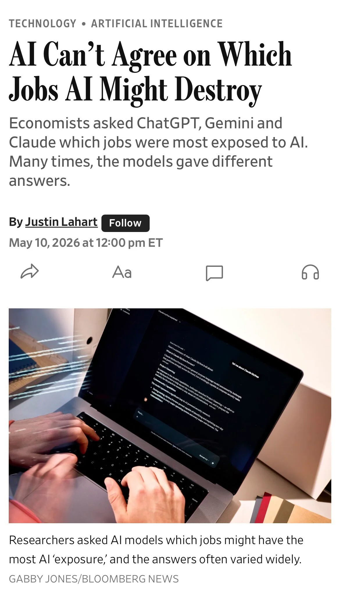 AI Models Disagree on Jobs, Agree on At‑risk Work Types