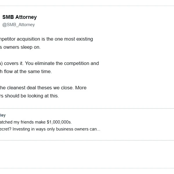 Acquire Competitors with SBA 7(a) for Cash Flow