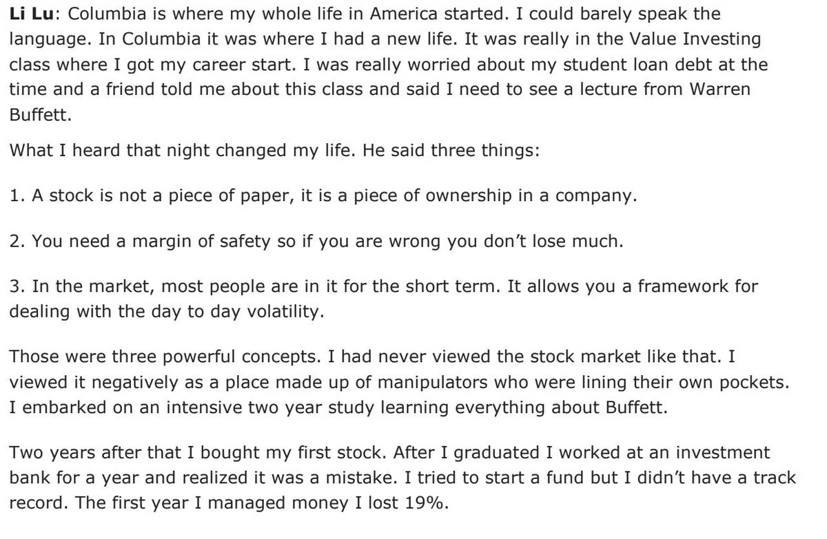 Three Buffett Principles That Transformed Li Lu’s Life