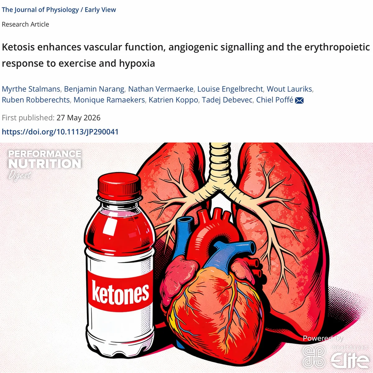Ketones Boost Vascular and EPO Responses Post‑Exercise