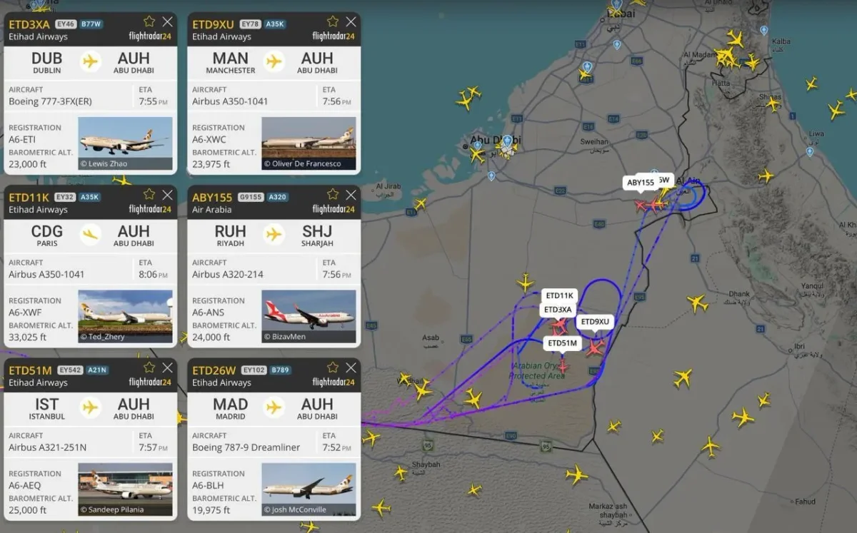 Iranian Missiles Strike UAE, Air Defenses Intercept, Flights Delayed