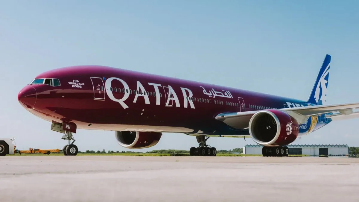 Qatar Airways Debuts 777 Wrapped in World Cup 2026 Livery