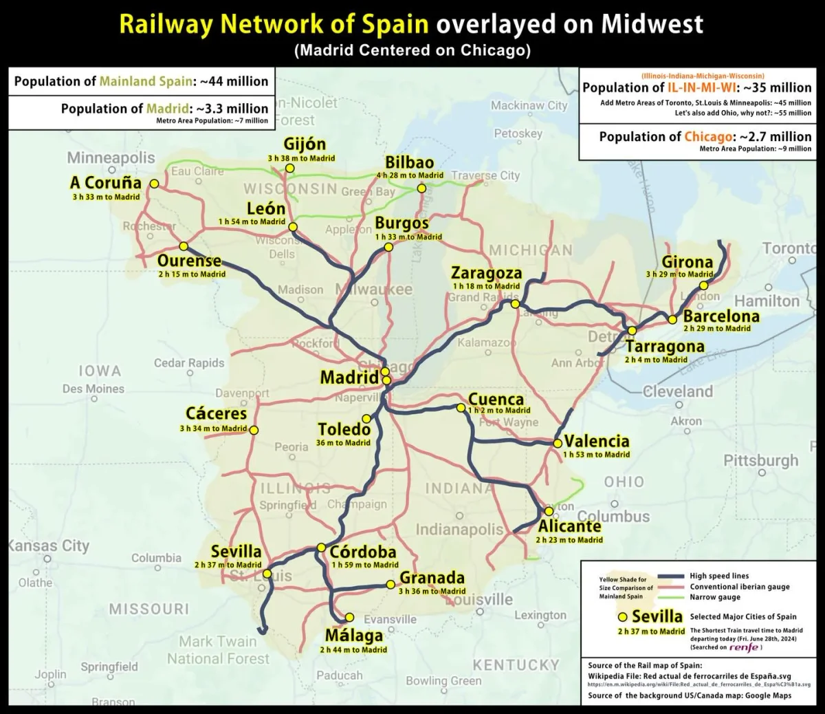 America's Size Hinders Rail, Yet Midwest Mirrors Spain's Speed