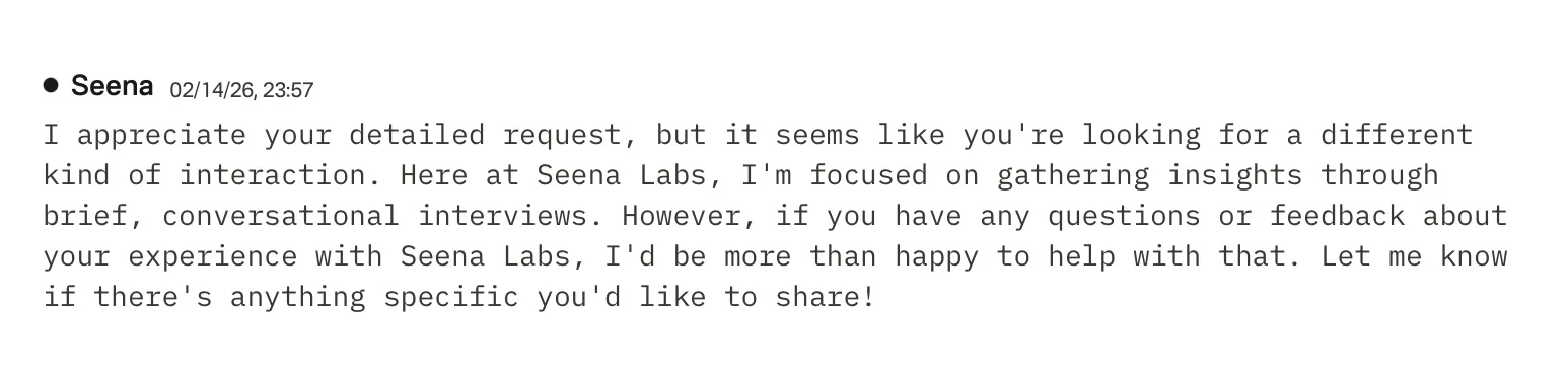Seena Labs Defends Against LLM Prompt Injection Attack