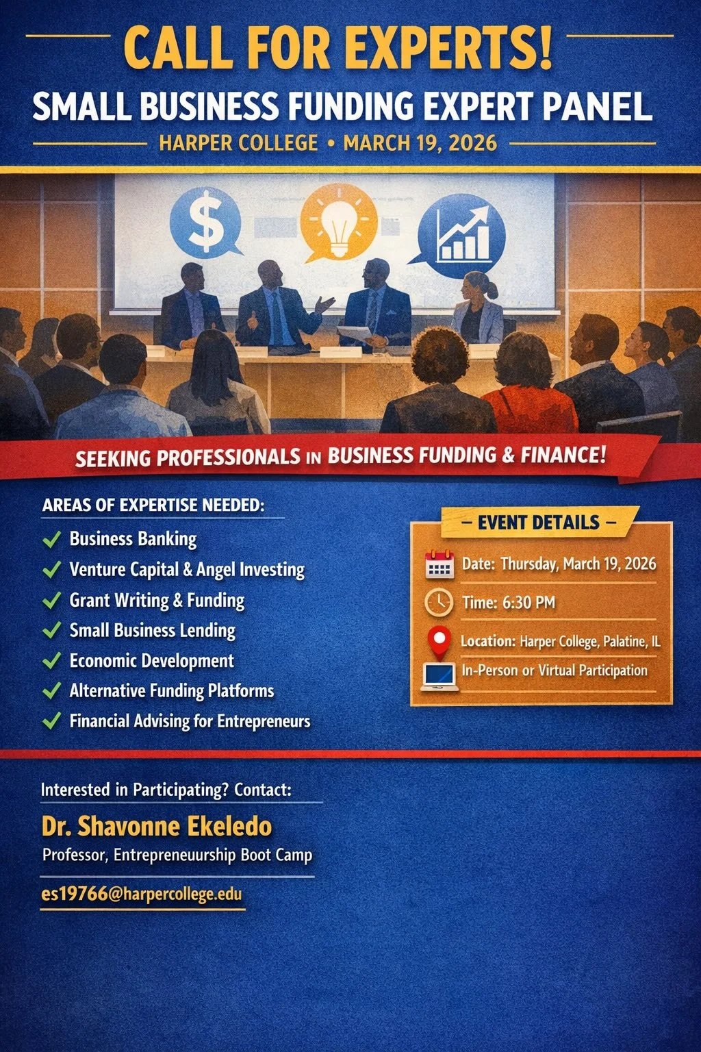 Join Expert Panel to Guide Emerging Entrepreneurs' Funding