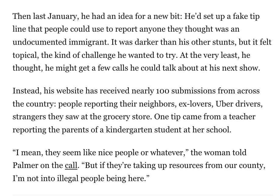Fake ICE Tip Line Reveals Widespread Fear and Paranoia