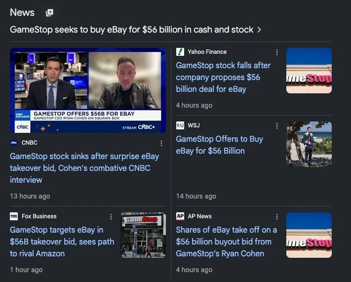GameStop's $55.5B eBay Bid Dilutes Shareholders
