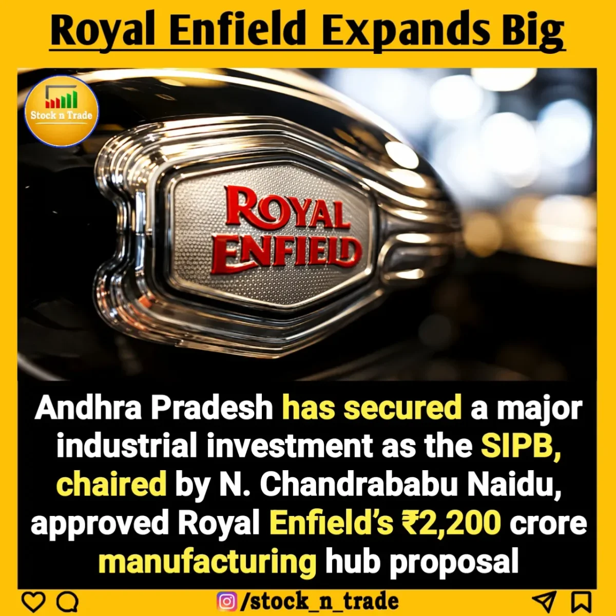 Royal Enfield Expands Manufacturing Beyond Tamil Nadu for First Time