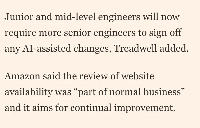 Senior Review Required for AI-Generated Code After Outages