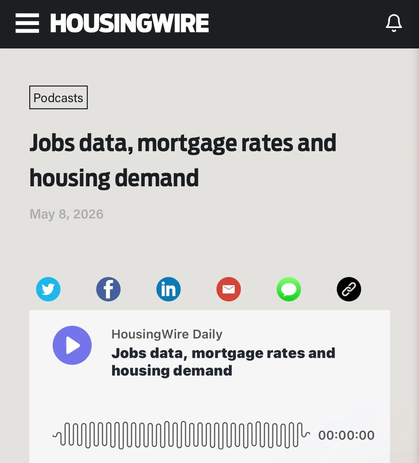Current Labor Market, Mortgage Rates, and Housing Demand Overview