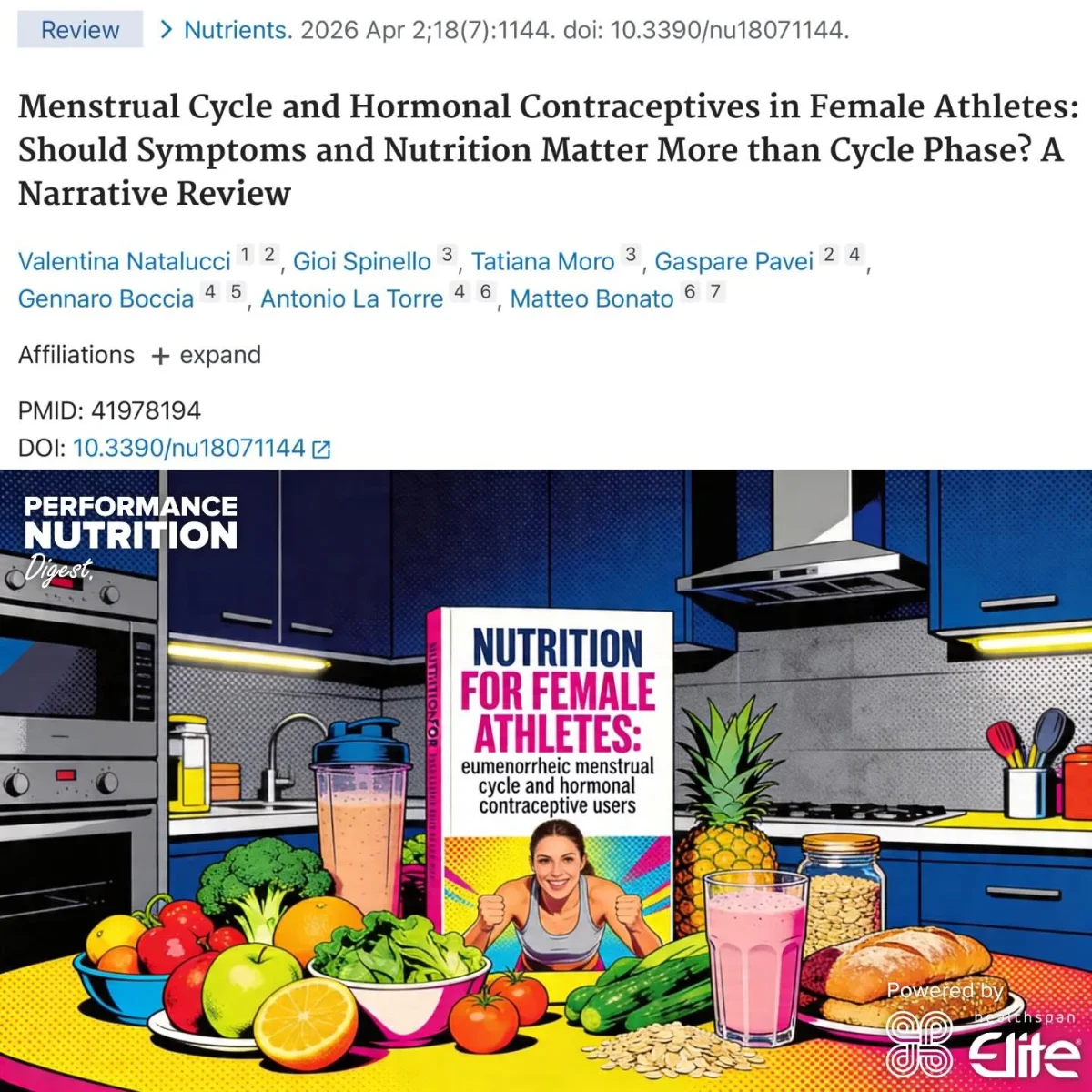 Adjust Energy Intake for Menstrual Phase and Contraceptives