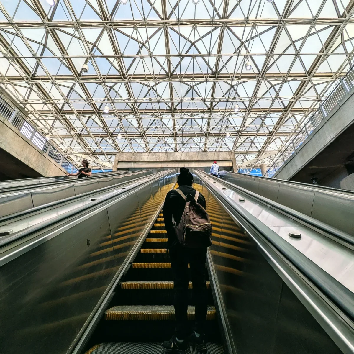 MARTA Journey: Escalator, Train, and Station Views