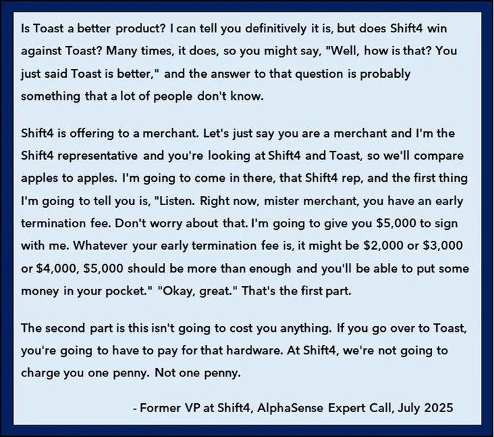 Shift4 Wins on Price, Not Product Quality