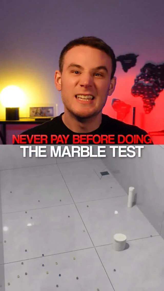Do the Marble Test to Verify Proper Drainage