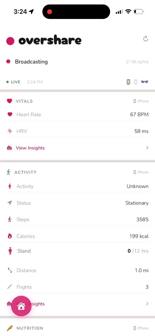 Overshare: Expose Every Phone Sensor as JSON
